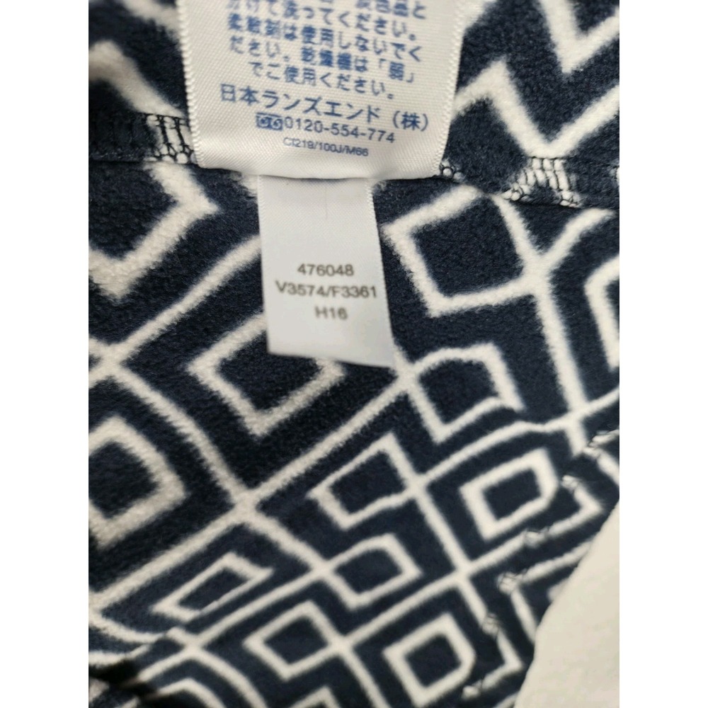 Lands End Pullover Womens Medium Navy Blue Anyweather 1/4 Zip Fleece - Picture 6 of 8